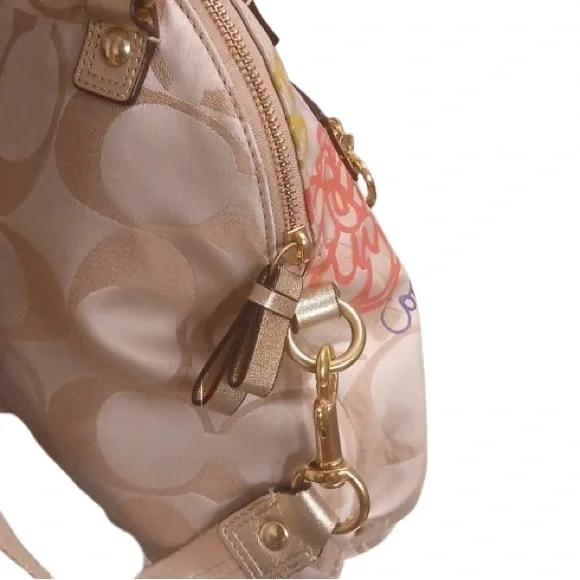 Coach Poppy Daisy Floral Satchel / Crossbody Bag - Rare - Picture 7 of 13